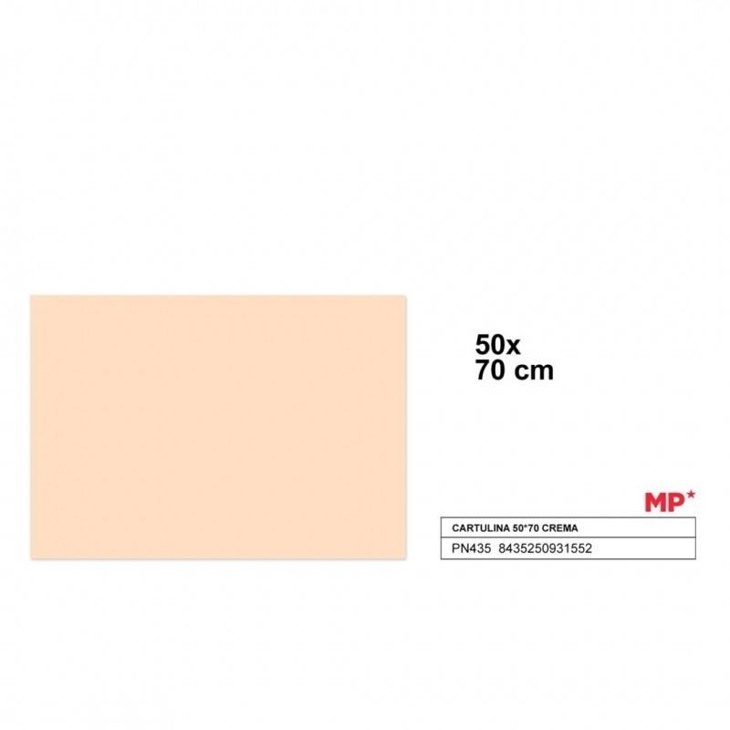 CARTULINA 50x70CM CREMA