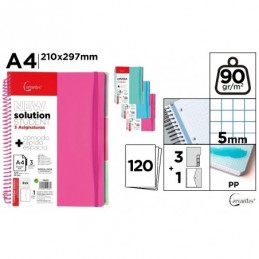 CUADERNO A4 120 HOJAS Y 3 SEPARADORES