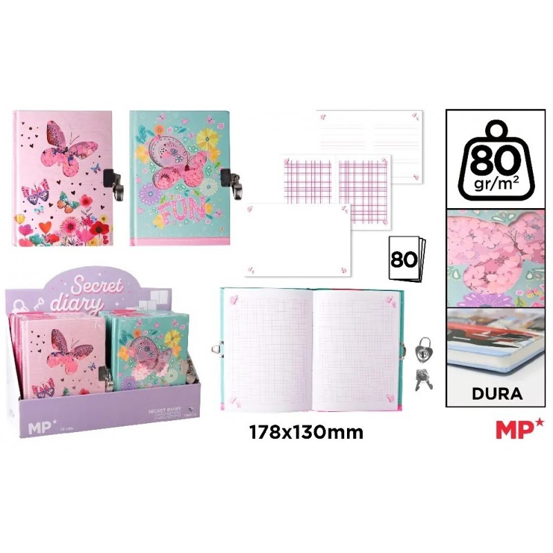 CUADERNO SECRETO CON CANDADO
