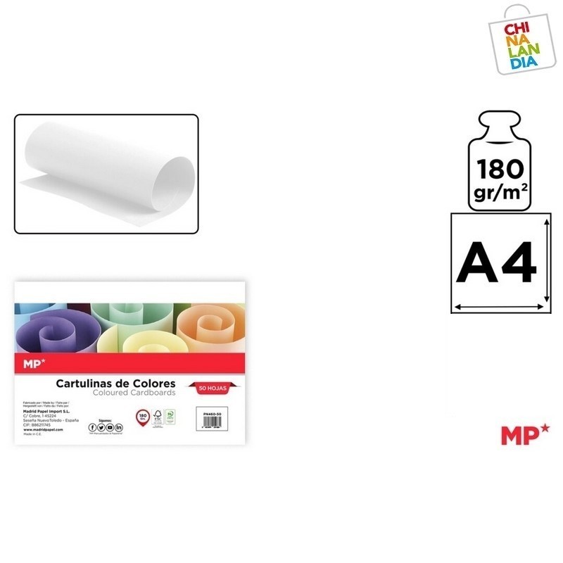 CARTULINA A4 PAQUETE 50HOJAS BLANCO DIAMANTE