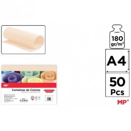 CARTULINA A4 PAQUETE DE 50H CREMA