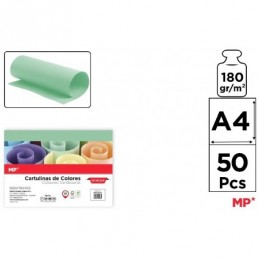 CARTULINA A4 PAQUETE 50 HOJAS VERDE