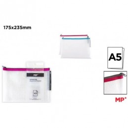 BOLSA TRANSPARENTE EVA CON CREMALLERA A5