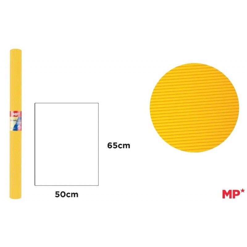 PAPEL ONDULADO COLOR AMARILLO