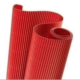 PAPEL ONDULADO COLOR ROJO