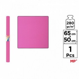PAPEL ONDULADO COLOR MAGENTA