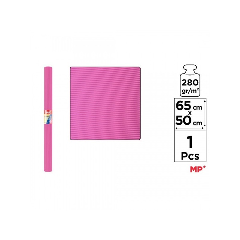 PAPEL ONDULADO COLOR MAGENTA