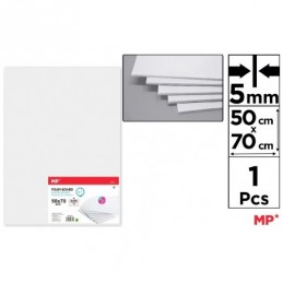 CARTON PLUMA 50x70 CM BLANCO 5mm