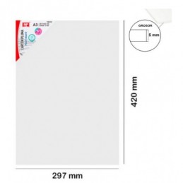CARTON PLUMA A3 BLANCO 5mm