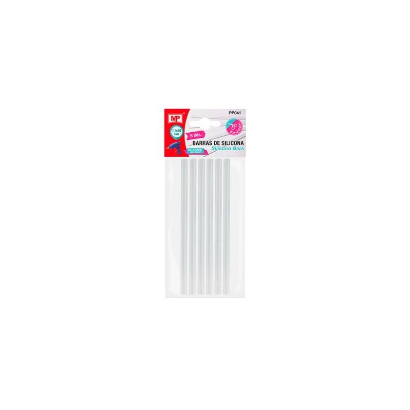 SILICONA EN BARRA 11MM*20CM 6UDS