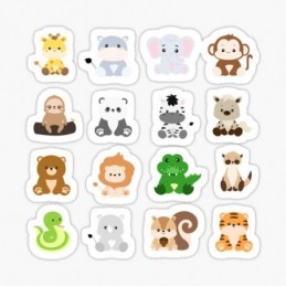 PEGATINAS STICKERS RELIEVE ANIMALES