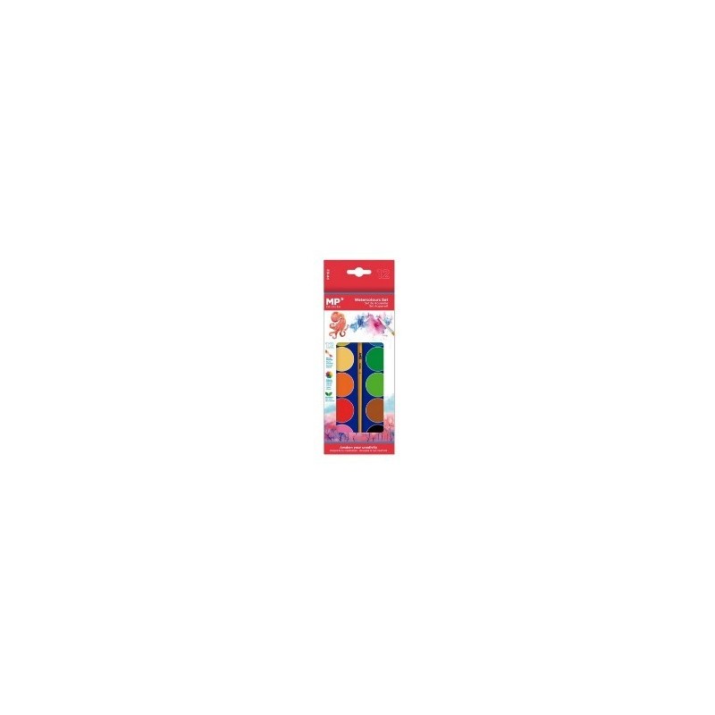 PINTURA ACUARELA 12 COLORES