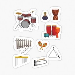 PEGATINAS STICKERS RELIEVE MUSICA