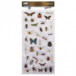 PEGATINAS STICKERS RELIEVE MARIPOSAS E INSECTOS