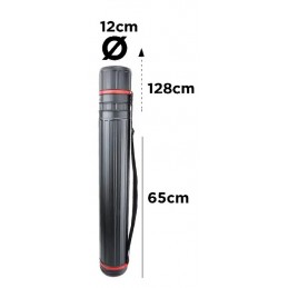 PORTAPLANO 12CM DIAMETRO 65CM-128CM DE LARGO NEGRO