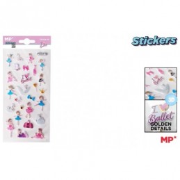 PEGATINAS STICKERS RELIEVE 3D I LOVE BALLET