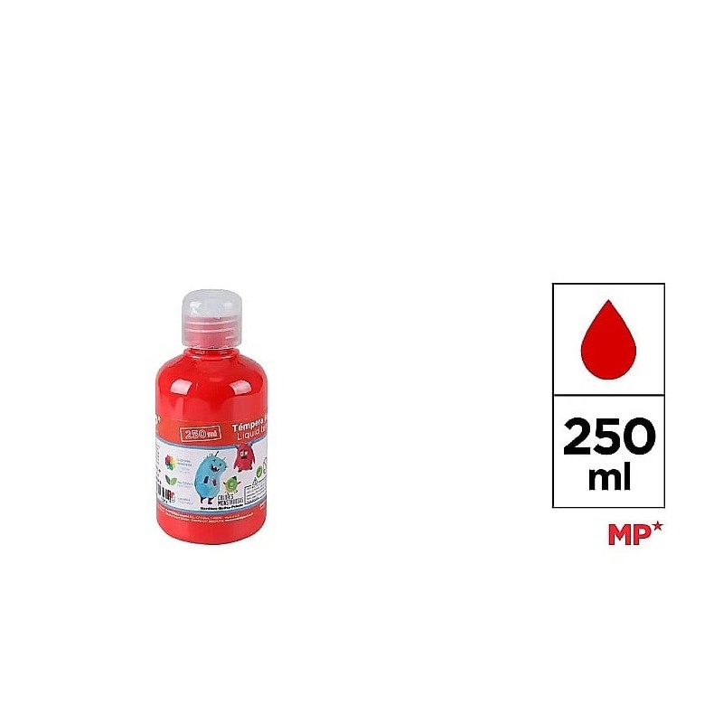 TEMPERA 250ML ROJO