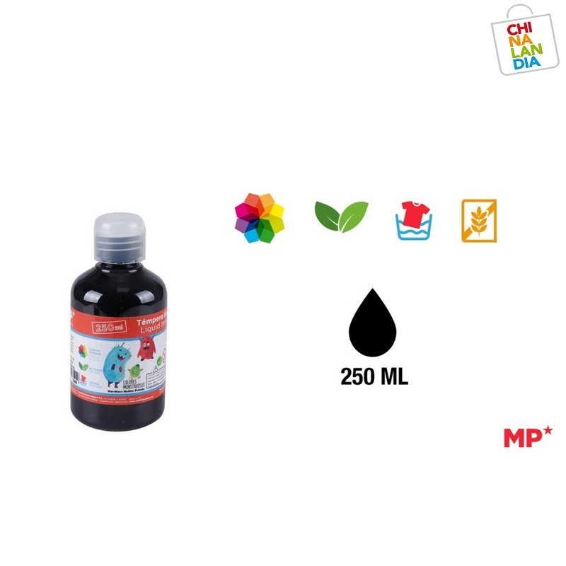 TEMPERA 250ML NEGRO