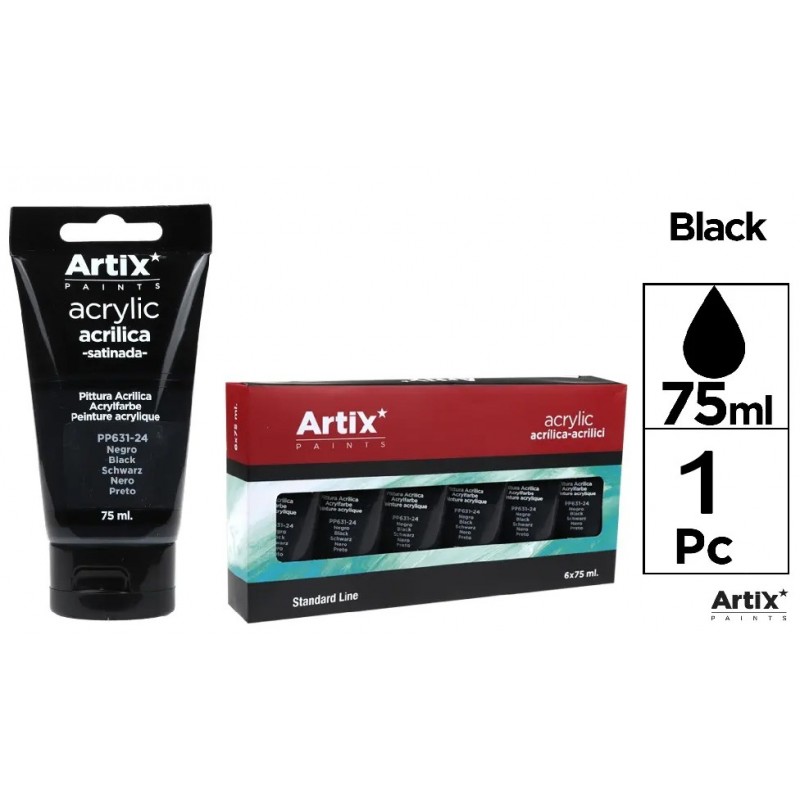 PINTURA ACRILICA NEGRA 75ML