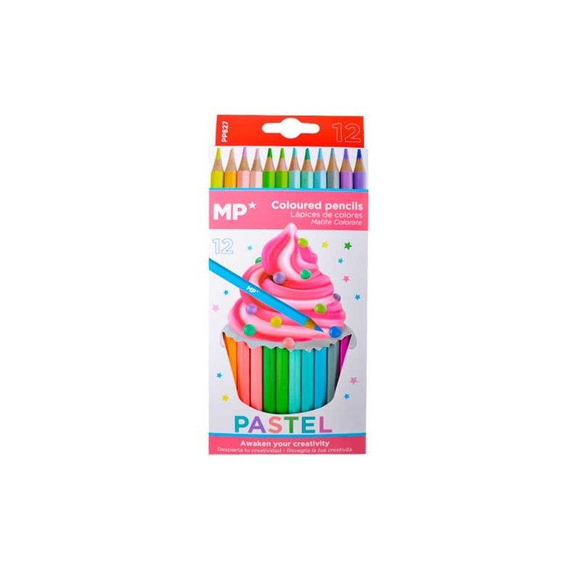 LAPICES DE COLORES PASTEL 12UDS