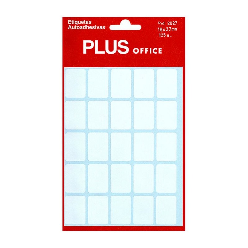 ETIQUETA ADHESIVA BLANCA 8x12 PLUS OFFICE