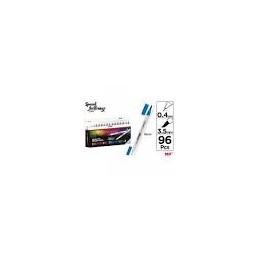 ROTULADOR DOBLE PUNTA PINCEL 96UDS