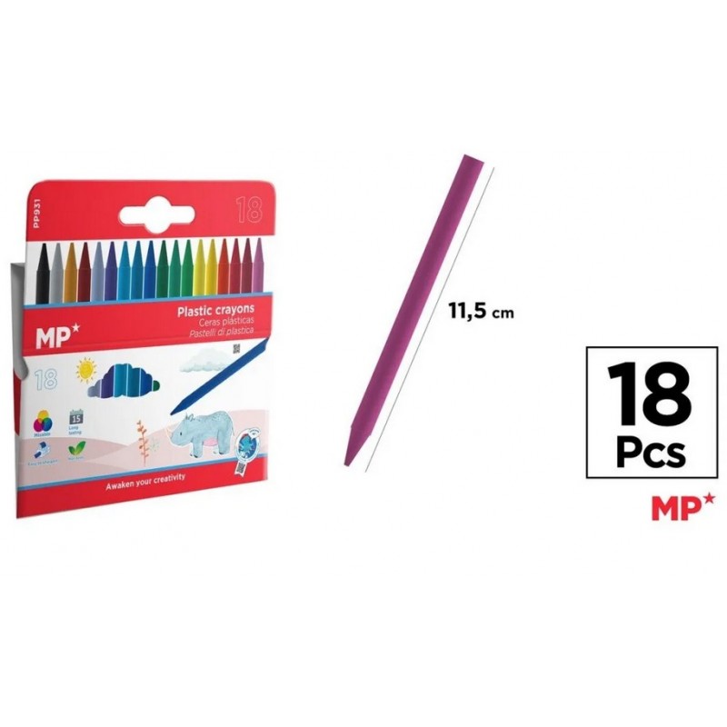 CERA PLASTICA KIDS 18 UDS