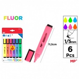 MARCADOR FLUORESCENTE 6 UDS. PACK AHORRO