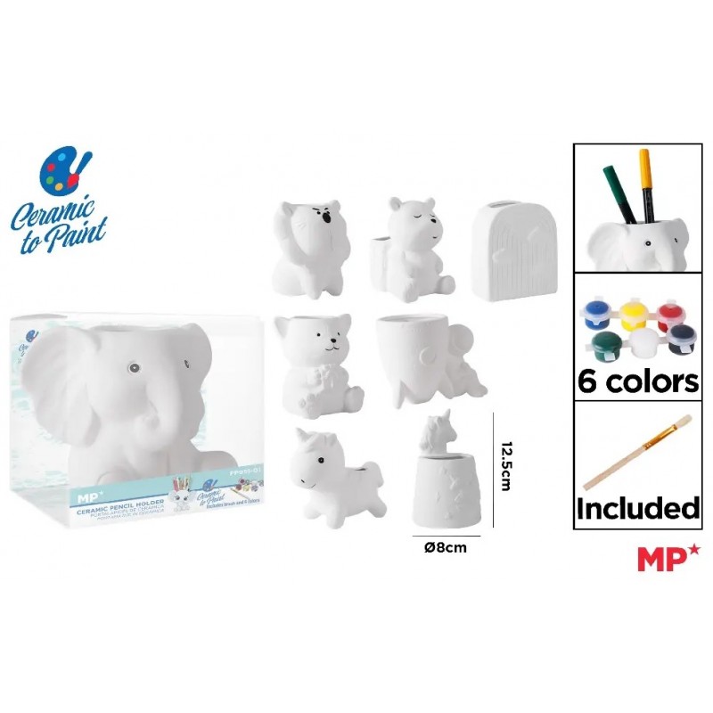 PORTALAPICES DE CERAMICA PARA COLOREAR