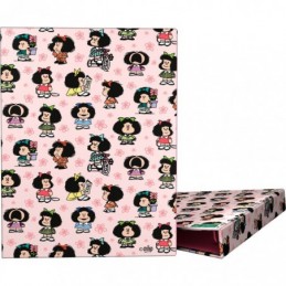 CARPETA A5 FORRADA 4 ANILLAS 20MM MAFALDA 23 UNICA