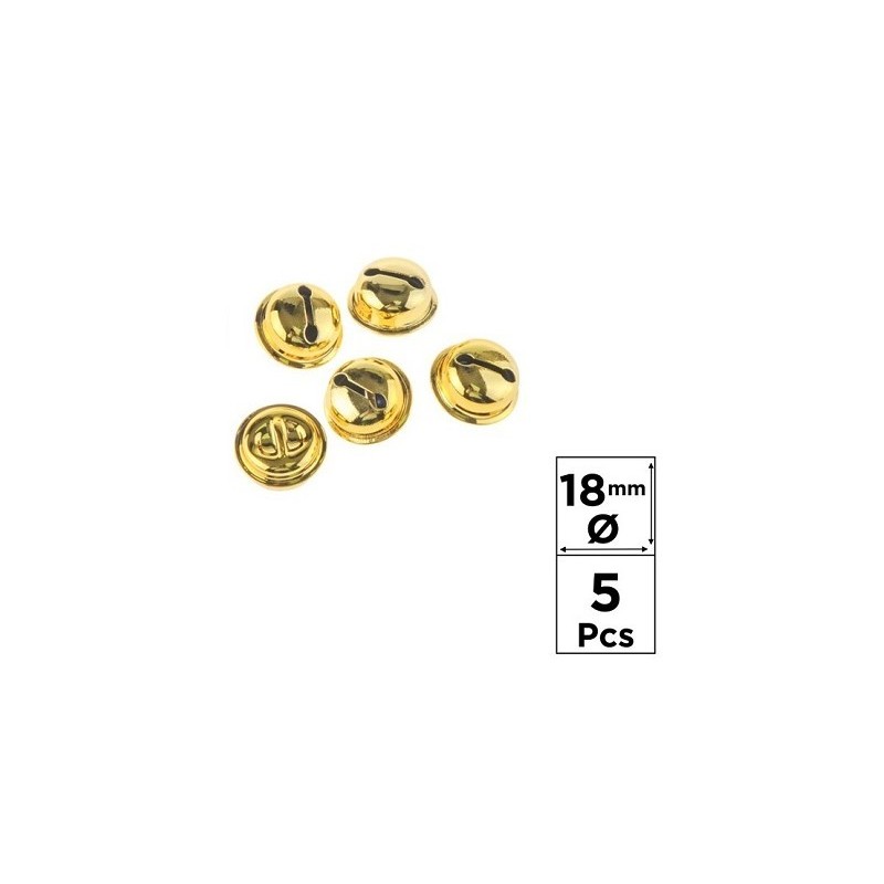 CASCABEL ORO 18mm 5 UDS
