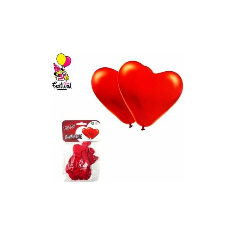 GLOBOS CORAZON 5UD BOLSA