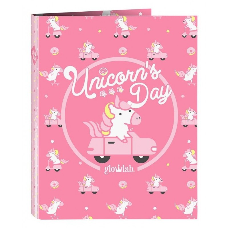 CARPETA 4 ANILLAS CARTON UNICORNIOS
