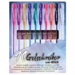 BOLIGRAFO GEL METALIZADOS 10 UD