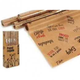 PAPEL REGALO ROLLO 70CM X 2M FRASES