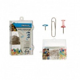 CLIPS Y CHINCHETAS SURTIDAS COLORES