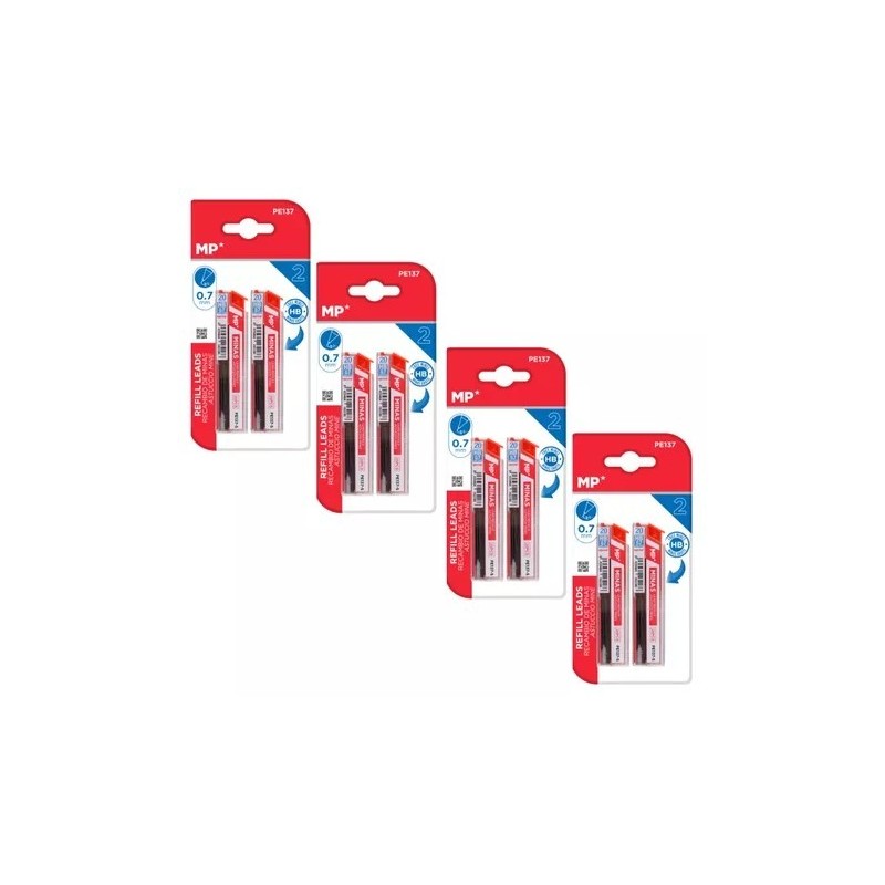 ESTUCHES DE MINAS (4 PAQUETES) 0.7mm BEBASIC
