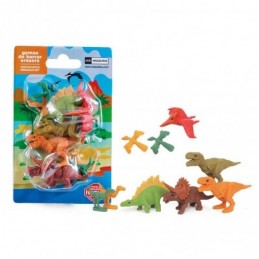 DINOSAURIOS 4UD GOMA COLORES BLISTER