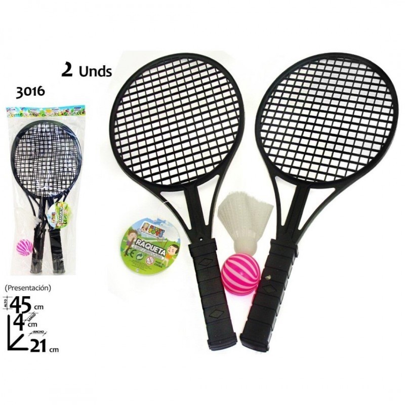 JUEGO RAQUETAS 2PZ VOLANTE+PELOTA