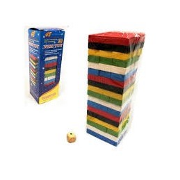 TORRE JENGA MADERA COLORES
