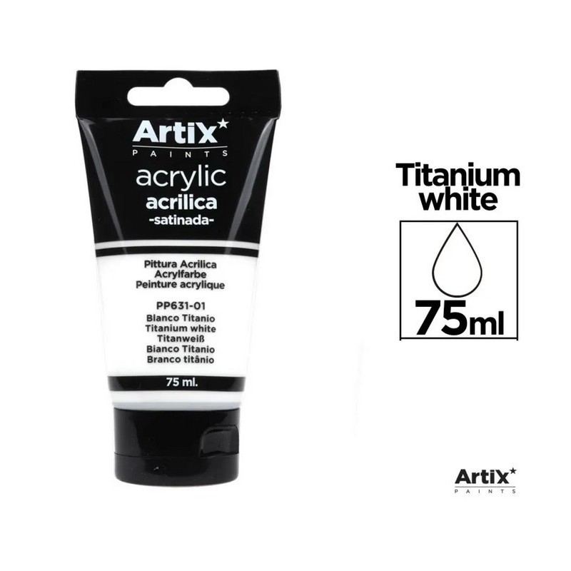 PINTURA ACRILICA BLANCA 75ML BE BASIC