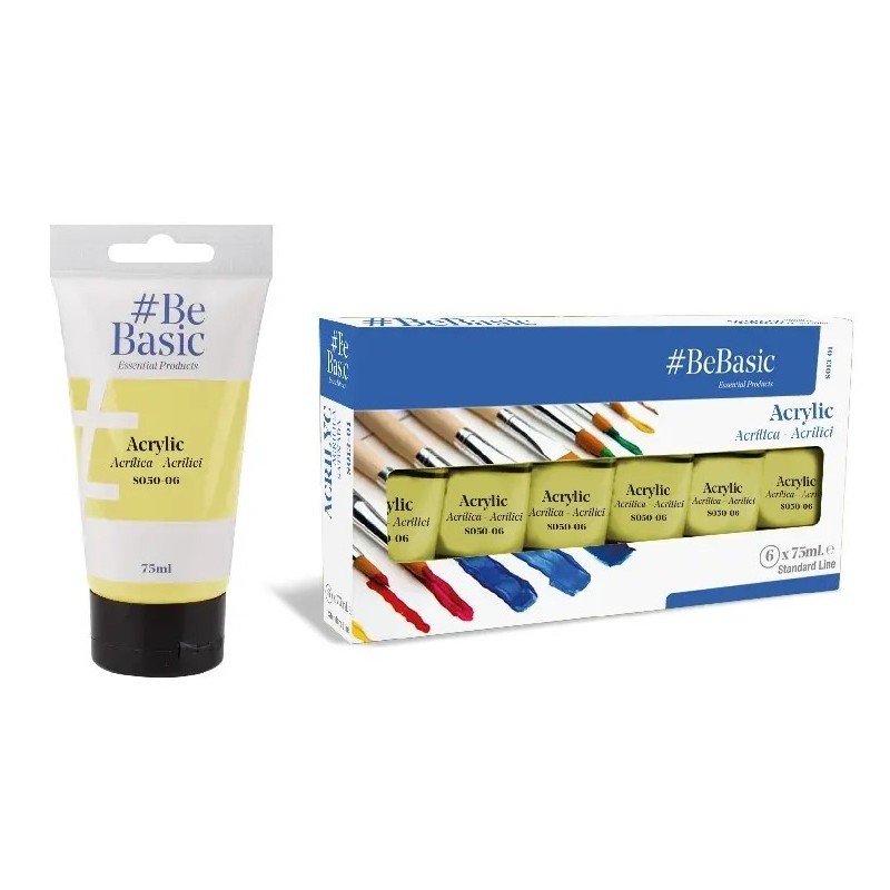 PINTURA ACRILICA AMARILLO LIMON 75ML BE BASIC