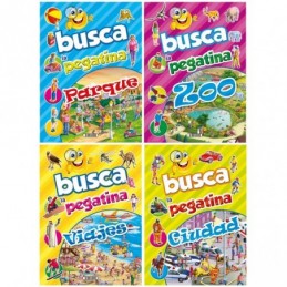 LIBRO PEGATINAS BUSCA LA PEGATINA PARQUE Y PEGA