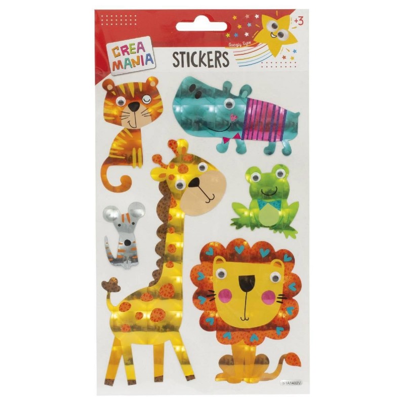 PEGATINAS ANIMALES OJOS MOVILES