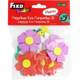 PEGATINAS GOMA EVA BOTE FLORES