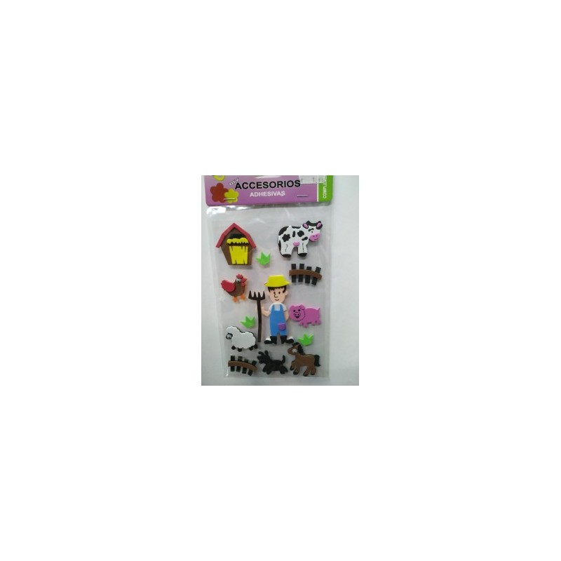 PEGATINAS GOMA EVA BOTE GRANJA