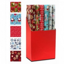 PAPEL REGALO NAVIDAD COPOS 70CMx2MT