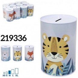 HUCHA METAL ANIMALES 8x12.5CM