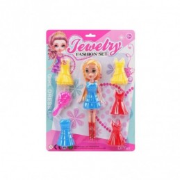 MUÑECA 6 VESTIDOS + PINTURAS BLISTER