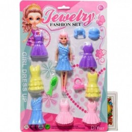MUÑECA VESTIDOS 9 PIEZAS BLISTER